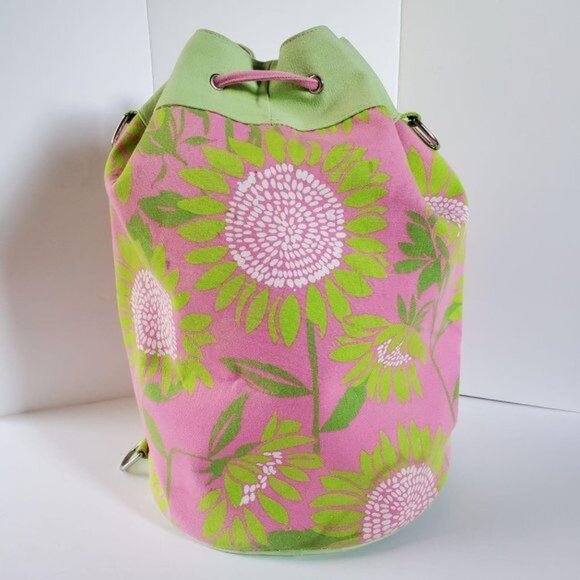 Lily Pulitzer Bag Beach Bucket Tote Canvas Floral WOMEN'S WOMAN'S - Picture 2 of 12